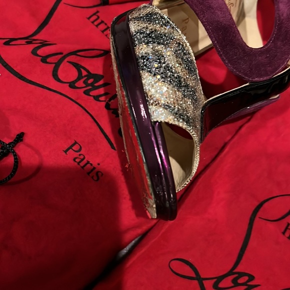 Authentic Christian louboutin oslet 120 sandals heels shoes stilettos size 38 - Picture 8 of 13